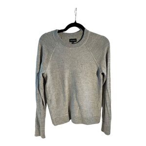 Club Monaco Women’s Gray 100% Wool Long Sleeve Pullover Sweater Size Small